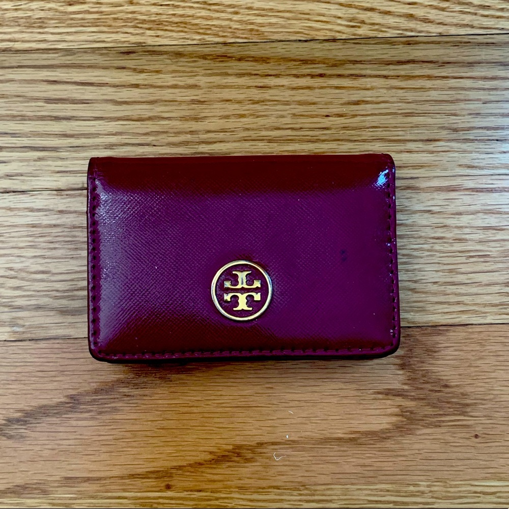 Tory Burch Mini Wallet/Card Holder in Deep Purple